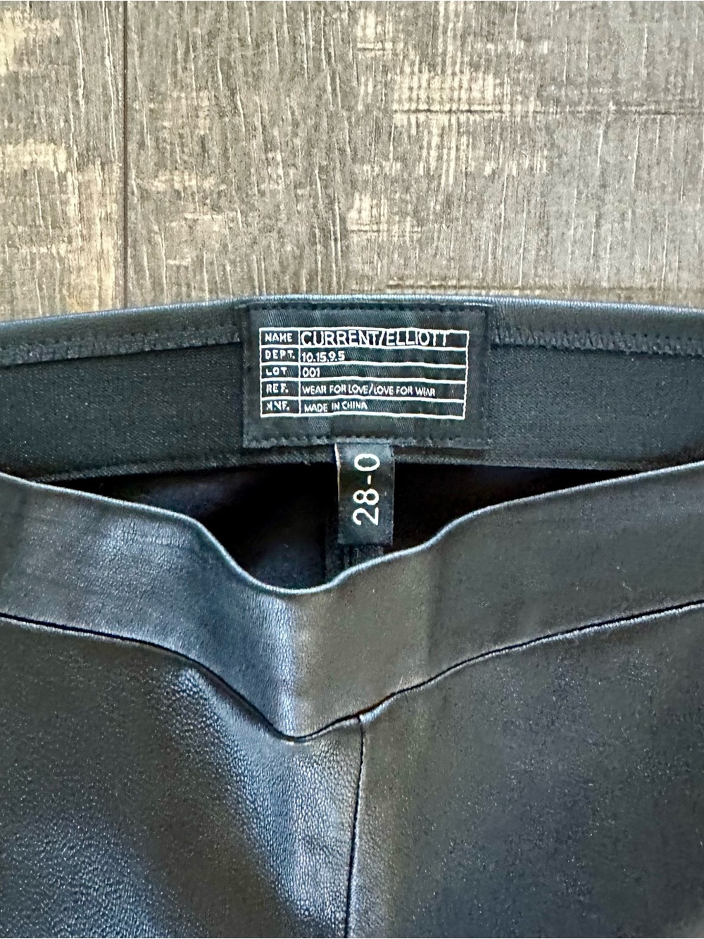 CURRENT ELLIOTT Women’s Black Leather Pull On Pants Sz 28/6 - Picture 2 of 6